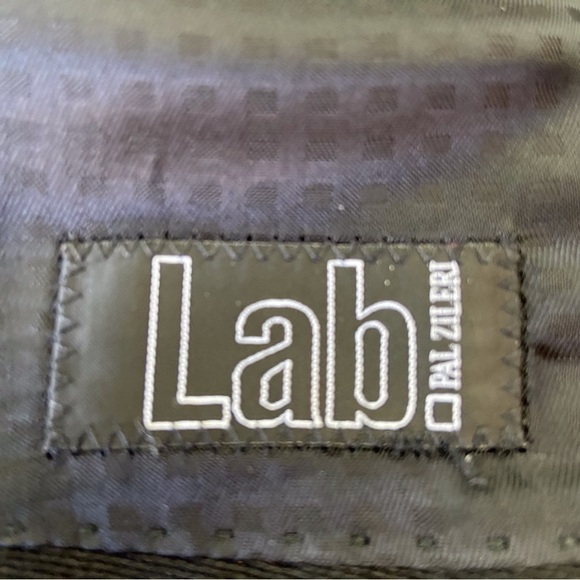 Pal zileri Lab black blazer slim fit wool blend bi-material shinny sleeve siz 54 - Picture 4 of 16